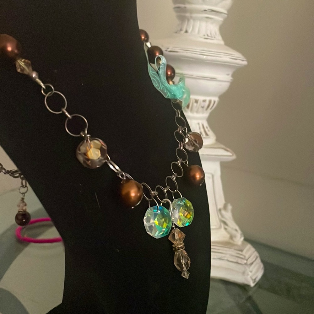 BROWN PEARLS NECKLACE. - Picture 3 of 4